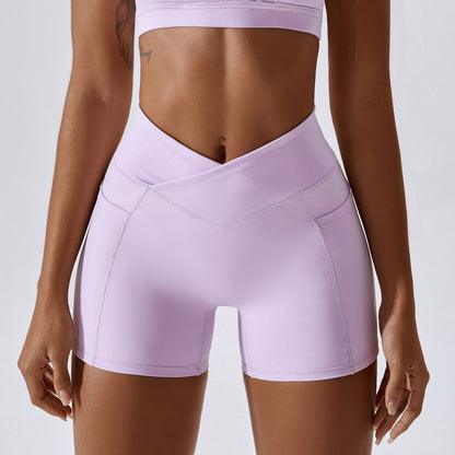 EVRA CrossWaist Power Running Shorts